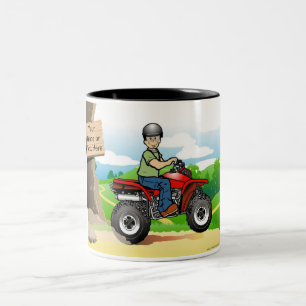 Taza Bicolor ATV Rider - Personalizado masculino por PrintedPer