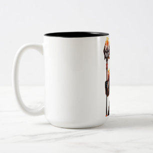 Taza Bicolor Audaz Guerrero De Ciencia Ficción De Dos Tonos