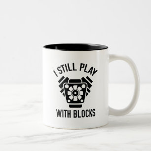 Taza Bicolor Aún juego con bloques