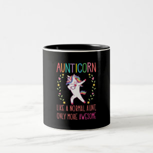 Taza Bicolor aunticorn como una tía normal sólo más impresio
