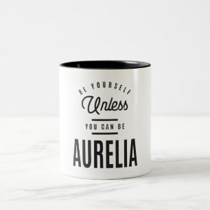 Taza Bicolor Aurelia Nombre Personalizado