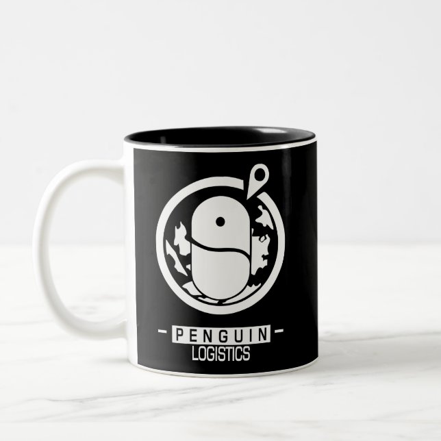 Taza Bicolor Auriculares con micrófono Pinguin (Izquierda)