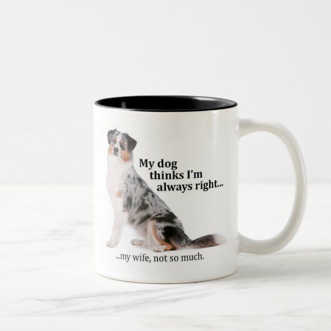 Taza Bicolor Aussie/Wife Mug divertida (Derecha)
