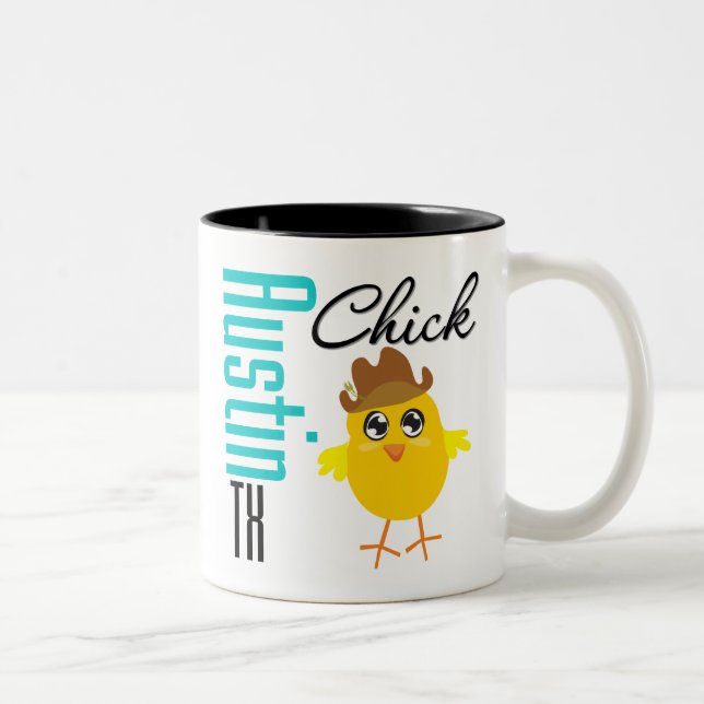 Taza Bicolor Austin TX Chick-2 (Derecha)