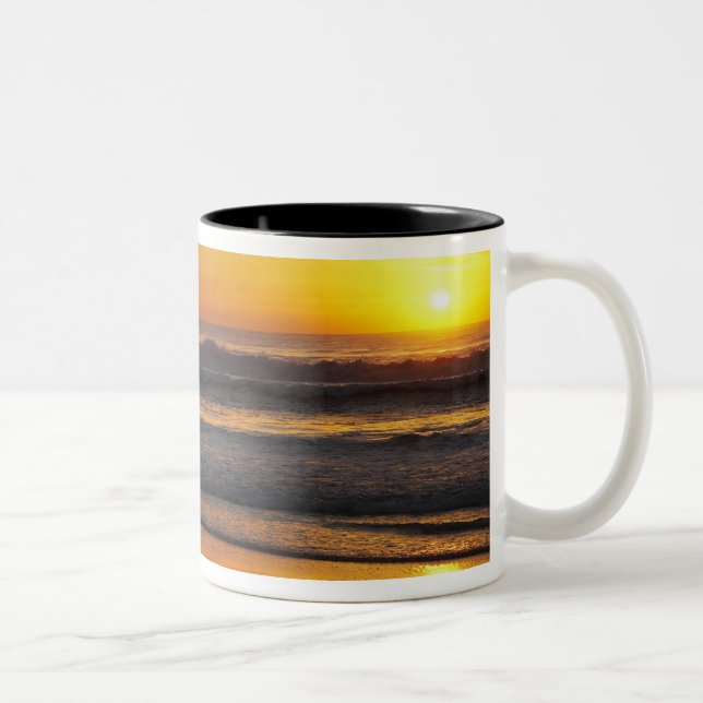 Taza Bicolor Australia, Queensland, Gold Coast, surfistas en (Derecha)