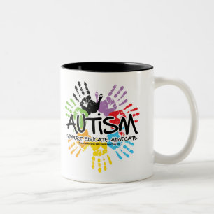 Taza Bicolor Autismo Handprint