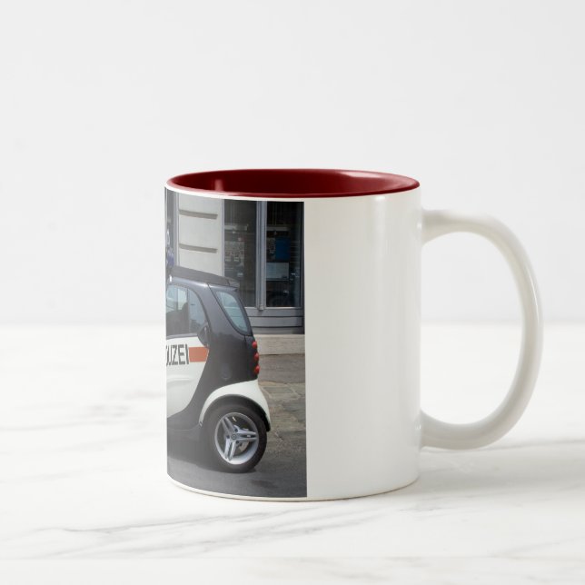 Taza Bicolor auto policial inteligente (Derecha)