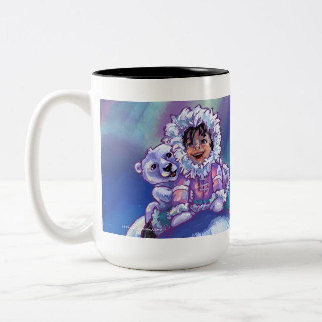 Taza Bicolor Autobús de oso polar (Izquierda)