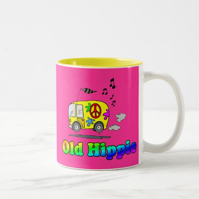 Taza Bicolor Autobús viejo del Hippie (Derecha)