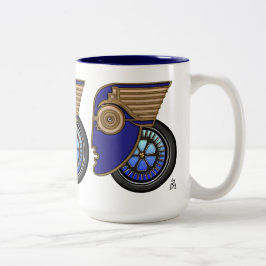 Taza Bicolor Autopista Art Deco