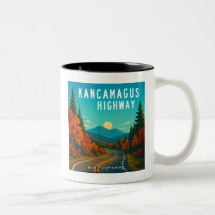 Taza Bicolor Autopista Kancamagus New Hampshire Sunset