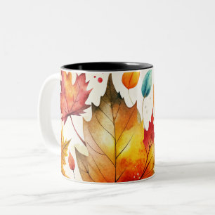 Taza Bicolor Autumn Leaves