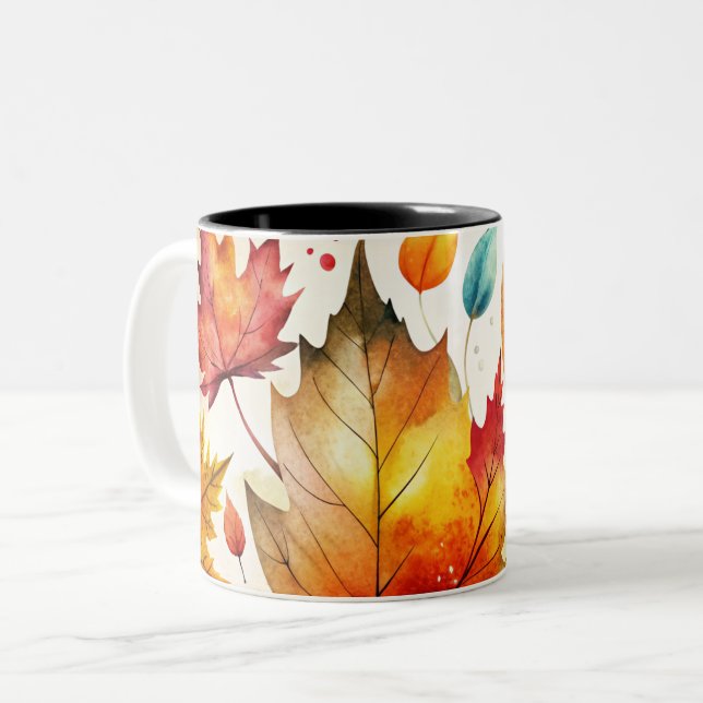 Taza Bicolor Autumn Leaves (Anverso izquierdo)
