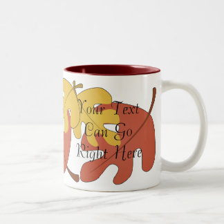 Taza Bicolor Autumn Leaves Mug