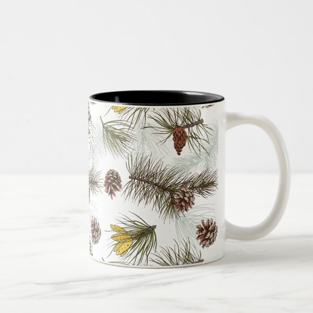 Taza Bicolor Autumn Pine Cones (Derecha)
