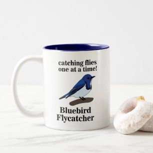 Taza Bicolor Ave azul Birder Birdwatching Funny