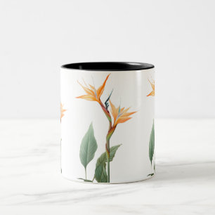 Taza Bicolor Ave del dibujo del paraíso (flor)