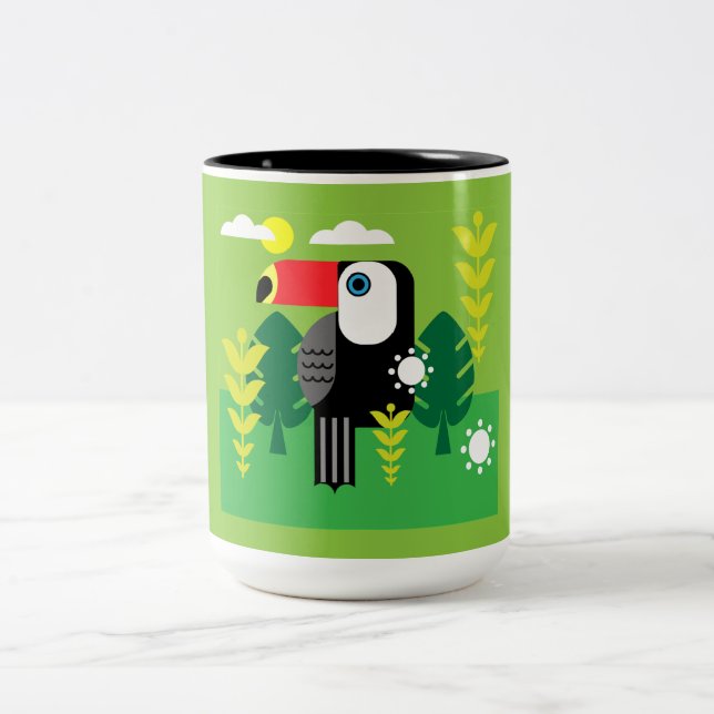 Taza Bicolor Ave Tropical Turca (Centro)