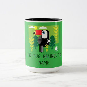 Taza Bicolor Ave Tropical Turca