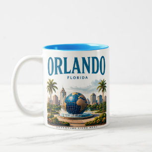 Taza Bicolor Aventura del sol de Orlando