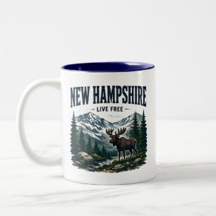 Taza Bicolor Aventura en las Montañas Blancas de New Hampshire