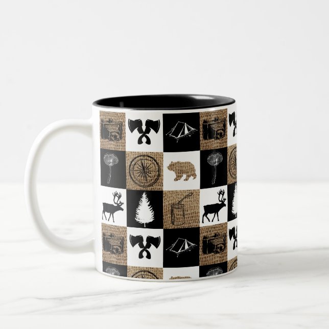 Taza Bicolor Aventura rural de camping al aire libre (Izquierda)