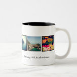 Taza Bicolor Aventureros de Instagram Personalizado de fotograf<br><div class="desc">Agrega seis o más de tus fotos personalizados de Instagram y las personalizas con tu propio texto o presupuesto. Puede seleccionar entre varias opciones de tamaño, estilo y color de la taza. Haga clic en Personalizar para mover fotos y fuentes de texto personalizar y colores para crear su propio diseño...</div>