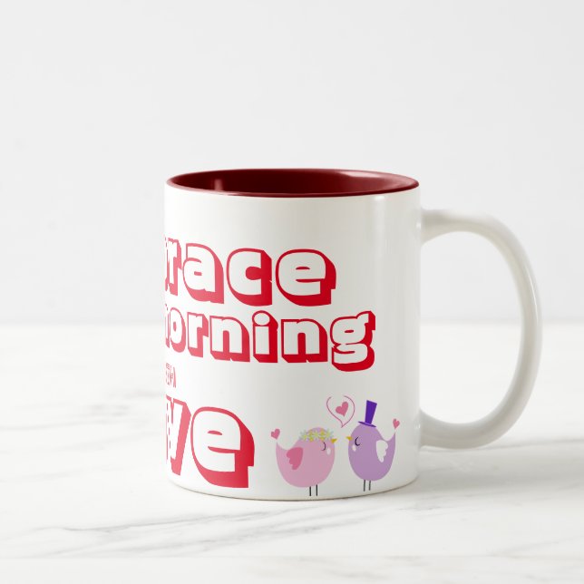 Taza Bicolor Aves con el corazón (Derecha)