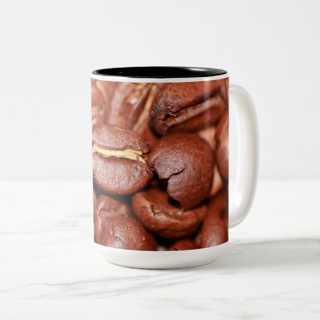 Taza Bicolor Aves de café tostadas (Anverso derecho)