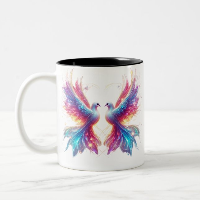 Taza Bicolor Aves de Love Dove (Izquierda)