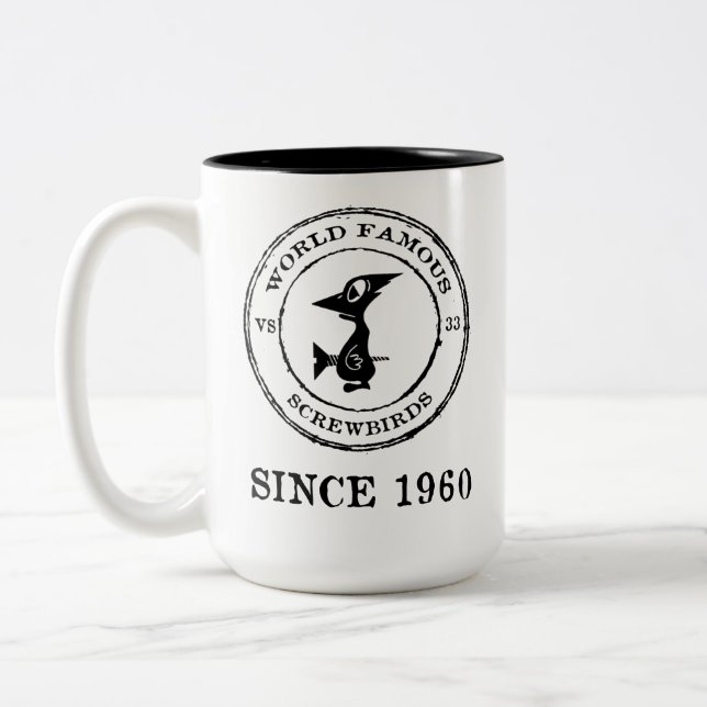 TAZA BICOLOR AVES DE TORNILLO MUNDIALES DESDE 1960 (Izquierda)