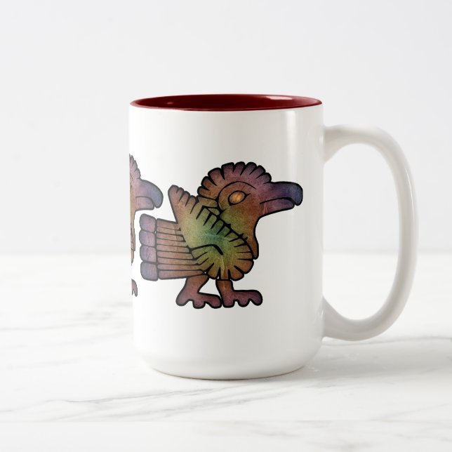 Taza Bicolor Aves Mayas Antiguas (Derecha)