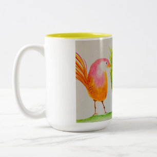 Taza Bicolor Aves pintadas Mug