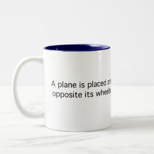 Taza Bicolor Avión en una rueda de ardilla