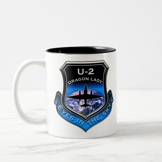 Taza Bicolor Avión espía U-2 (Izquierda)