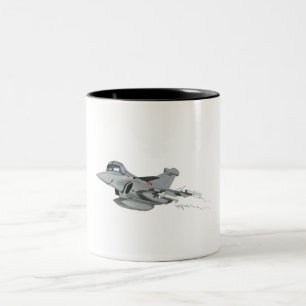 Taza Bicolor avión personalizado