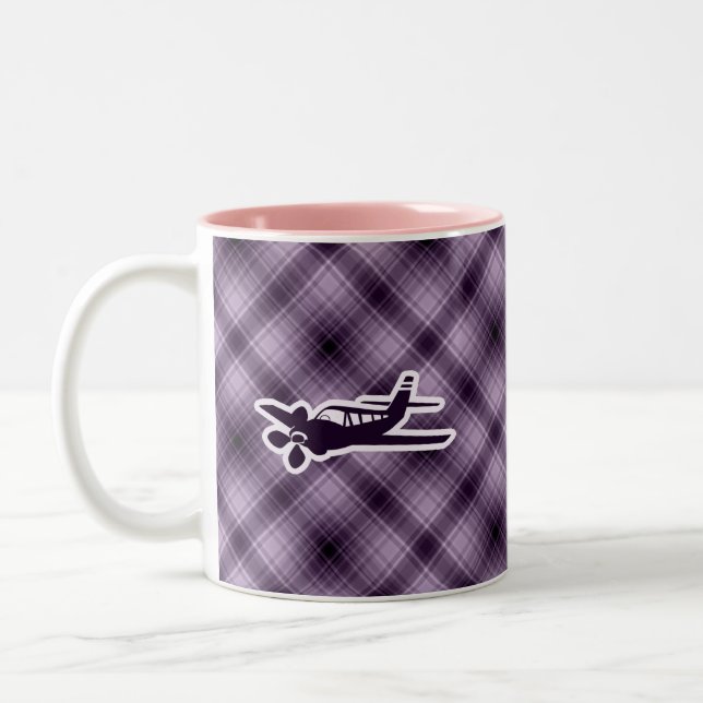 Taza Bicolor Avión púrpura (Izquierda)