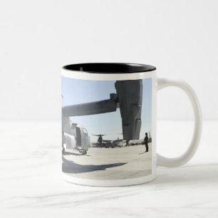 Taza Bicolor Aviones tiltrotor 2 de V-22 Osprey