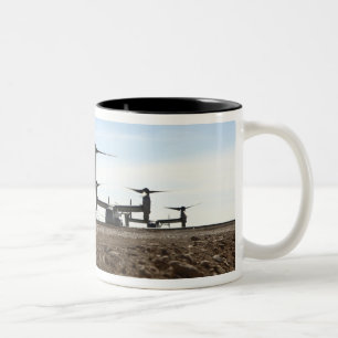 Taza Bicolor Aviones tiltrotor de V-22 Osprey