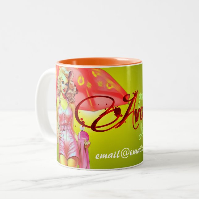 Taza Bicolor Avon Fiesta Gracias (Anverso izquierdo)