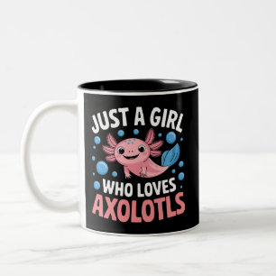 Taza Bicolor Axolotl Kawaii Solo Una Chica Que Ama Axolotls