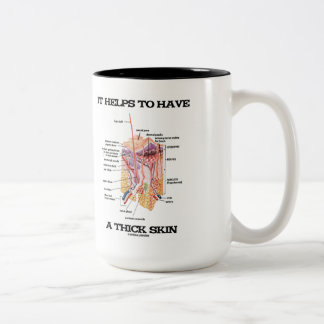 Taza Bicolor Ayuda a tener una piel gruesa (el humor de la