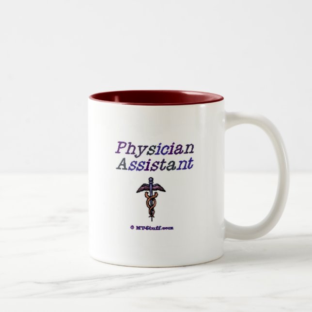 Taza Bicolor Ayudante del médico - caduceo (Derecha)