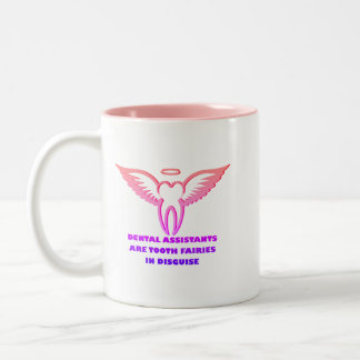 Taza Bicolor Ayudante Dental Tooth Fairy Pink Mug