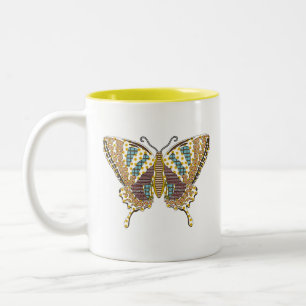 Taza Bicolor Aztec Swallowtail Mug