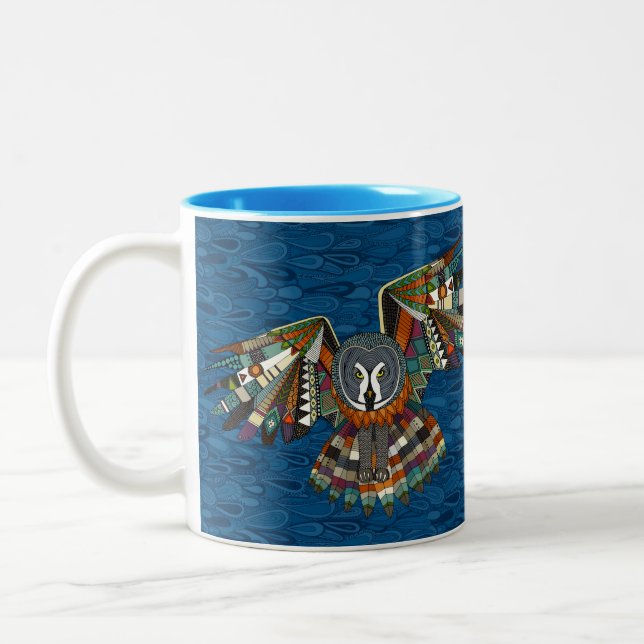 Taza Bicolor azul búho nocturno (Izquierda)