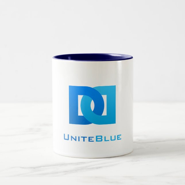 Taza Bicolor Azul de la bebida (Centro)