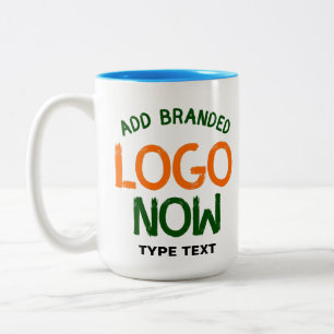 TAZA BICOLOR AZUL DE LA LUZ DEL CLIENTE DE MODA BLANCA LIMPIA C