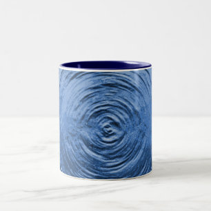 Taza Bicolor Azul de ripio de agua