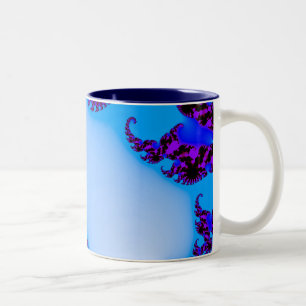 Taza Bicolor Azul fractal